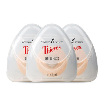 Young Living Thieves Dental Floss - Essential Oil-Infused Oral Care - 3 Pack For A Fresh And Clean Smile - Promotes Healthy Teeth And Gums With Thieves