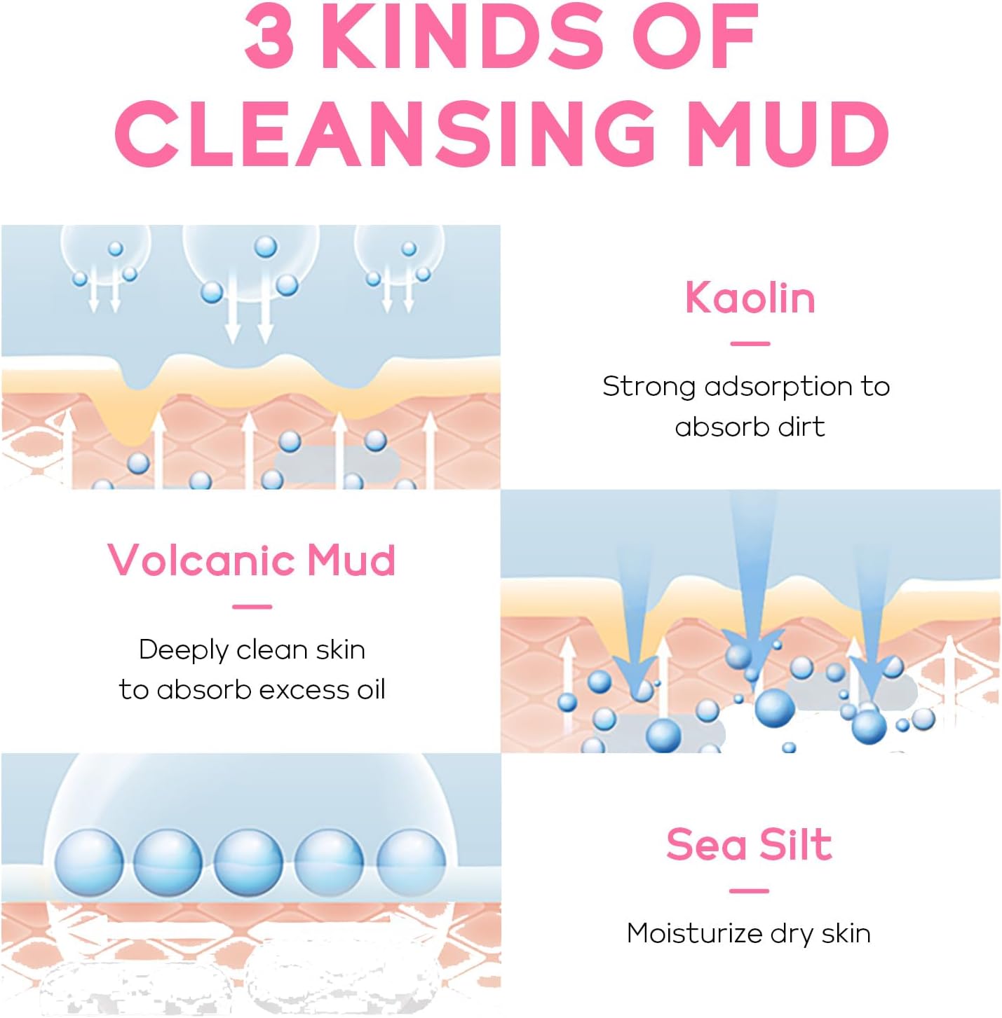Veroa 21 Pieces Clay Mask - Natural Cherry Blossom/Tea Tree/Green Tea Face Mask - Deep Cleansing Anti Aging Brightening Hydrating Face Mask For All Skin Types Face Masks Skincare - 5G*21
