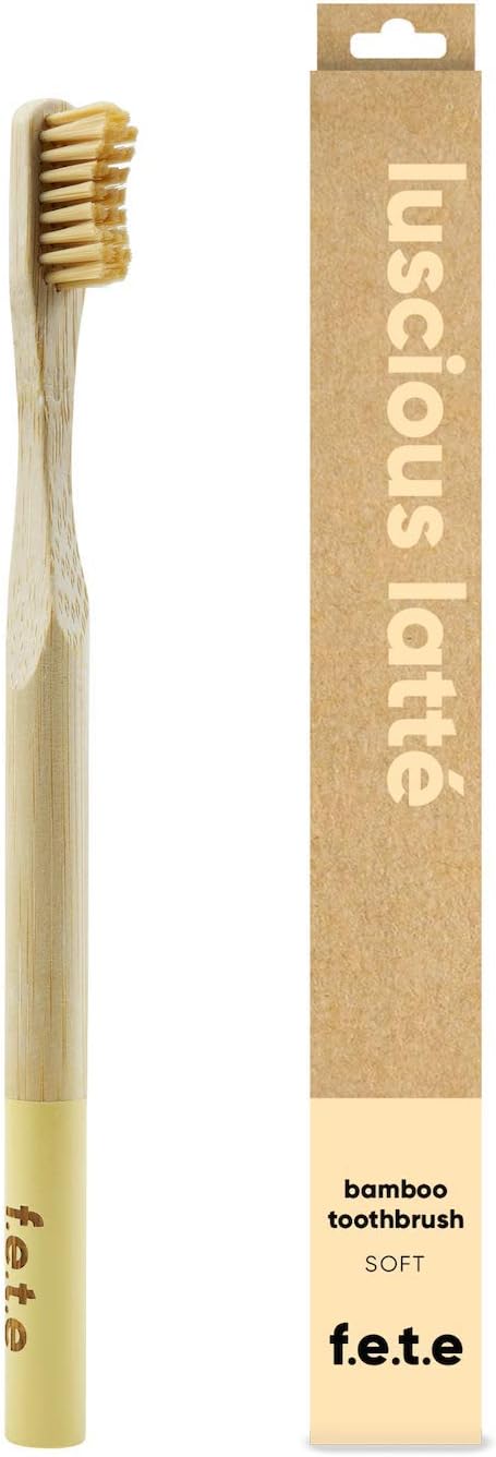 F.E.T.E | Luscious Latte Bamboo Toothbrush | Biodegradable Handle | Recyclable Soft Bristles | Sustainable | Vegan