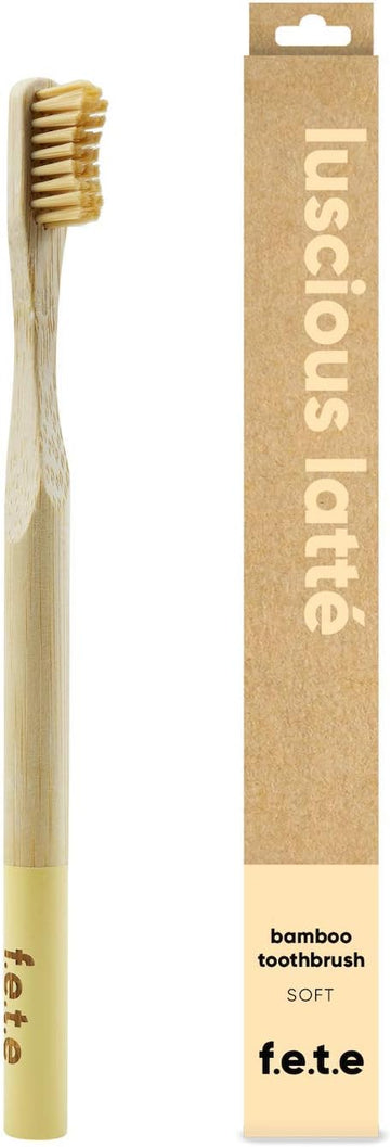 F.E.T.E | Luscious Latte Bamboo Toothbrush | Biodegradable Handle | Recyclable Soft Bristles | Sustainable | Vegan