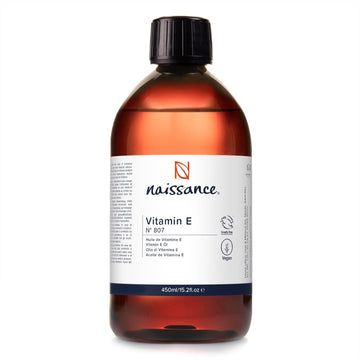 Naissance Vitamin E Oil (no. 807) 450ml - for Skin, Face, Hair Growth, Scalp, Nails, Cuticles, Scars - Natural & Plant-based