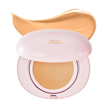 Milktouch Cushion Foundation, 24H Flawless Skin, Radiant Shine, No Oxidation, Long-Lasting, Non-Creasing, 60% Hydrating Skincare Infused Korean Foundation, Valentines Gifts (25C Ginger)