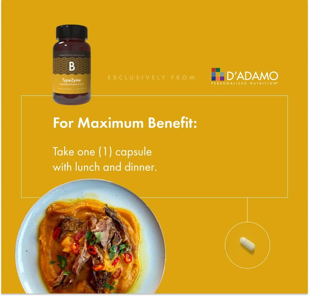 D'Adamo Personalized Nutrition Typezyme - Digestive Enzyme (Blood Type B) : Health & Household