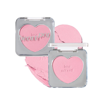 Etude Heart Pop Blush, Frosty Pink Cheek Color, Natural Glow & Glossy Finish, Lightweight Formula, Compact 0.2 Oz – Frosty Petal