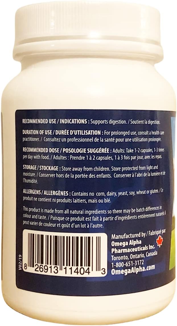 Omegaalpha Multi-Zyme Digestive Enzyme-Capsules (90) : Health & Household