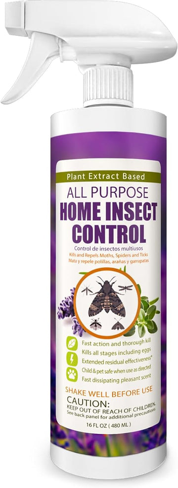 Ecovenger By Ecoraider All Purpose Insect Control 16 Oz, Fleas, Fruit Flies, Gnats, Moths, Roaches, Spiders,Roaches. Fast Kill, Lasting Prevention, Kill Eggs, Plant Extract Based & Non-Toxic