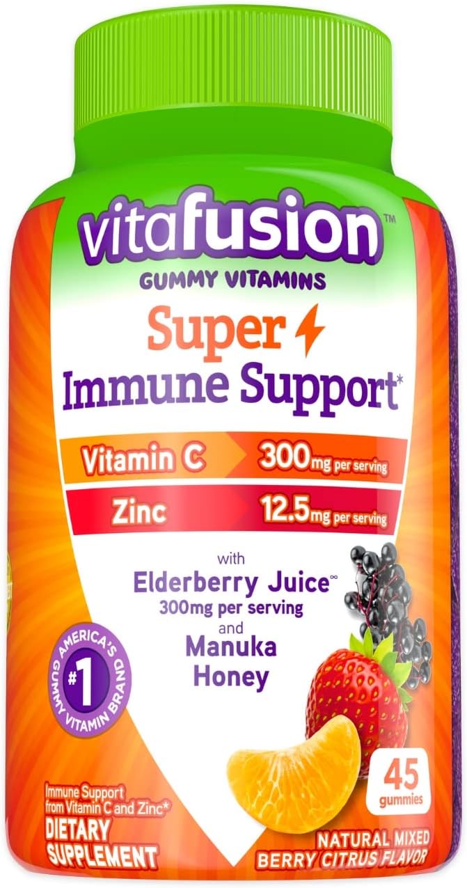 Vitafusion Super Immune Support Gummy Vitamins, 45ct : Health & Household