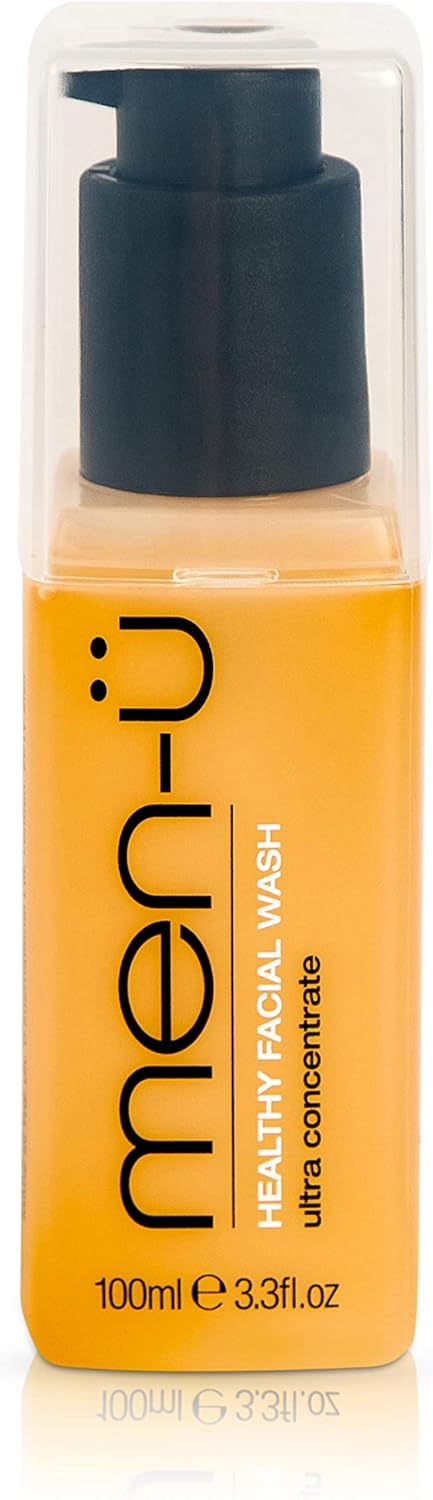 Men-Ü Healthy Facial Wash 100Ml, For Up To 265 Washes, Ultra-Concentrate Healthy Face Cleanser, Facial Cleansing For Men Before Or After Shaving