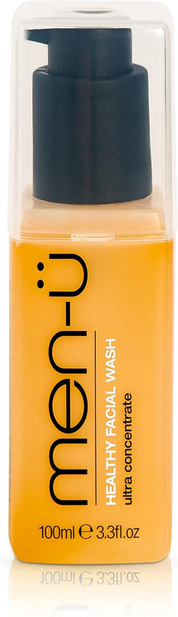 Men-Ü Healthy Facial Wash 100Ml, For Up To 265 Washes, Ultra-Concentrate Healthy Face Cleanser, Facial Cleansing For Men Before Or After Shaving