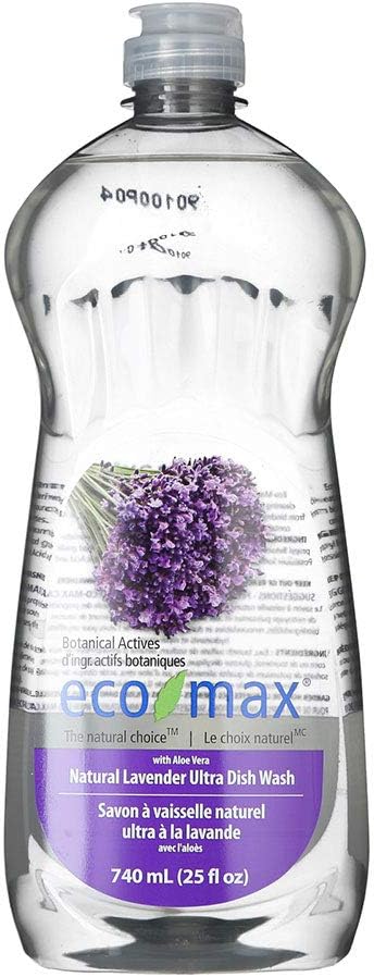 ECOMAX Natural Lavender Dish Wash, 740 ML