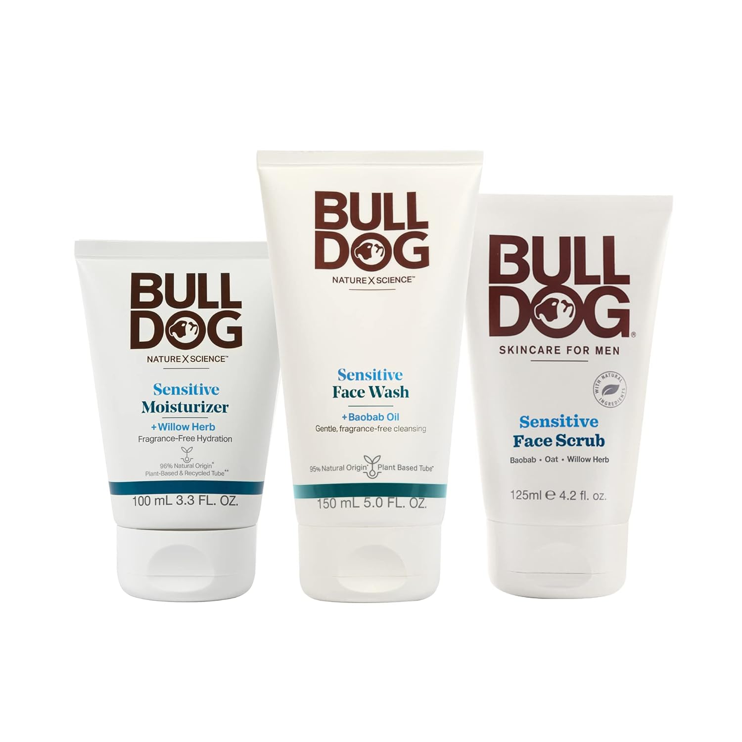 Bulldog Mens Skincare And Grooming Original Full Face Kit With Moisturizer, Face Wash & Face Scrub : Beauty & Personal Care