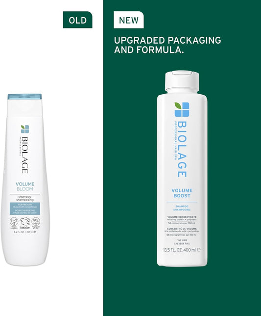 Biolage Volume Boost Shampoo, Immediate Lift & Volume, For Fine Hair, Enriched With Soy Protein, 400Ml