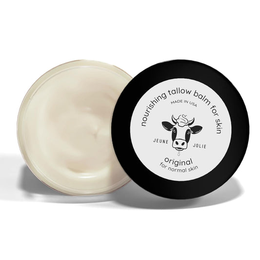 Handmade Whipped Milky Beef Tallow For Skin With Jojoba & Rose Oil - Made In Usa - 100% Grass Fed & Organic Oils - Non-Greasy Silky Soft Moisturizer, For Normal To Dry Skin