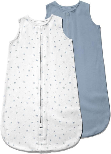 Ely'S & Co. Baby Wearable Blanket - Cotton Sleep Sack 0-3,3-6, 6-12, 12-18 Months - 2 Pack Set For Baby Boy & Girl,Pink,Blue
