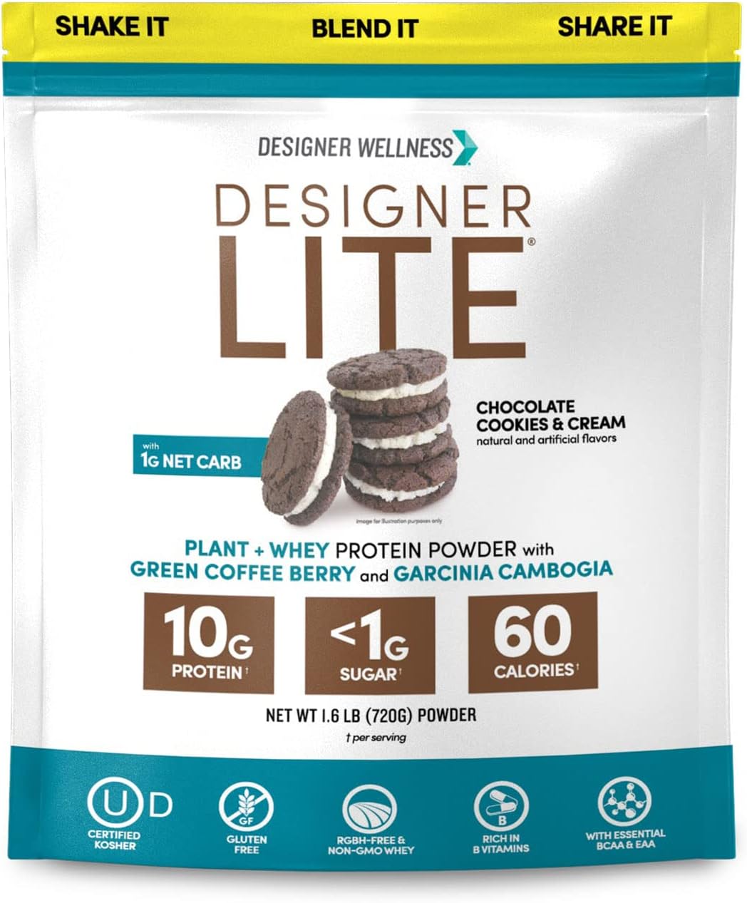 Designer Wellness, Designer Lite, Low Calorie Natural Protein, Prebiot