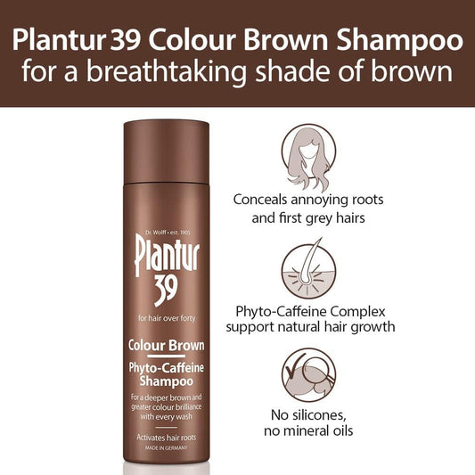 Plantur 39 Phyto Caffeine Shampoo, Colour Brown, 250 Ml