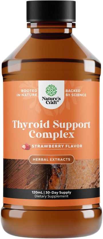 High Absorption Thyroid Support Supplement - Vegan Liquid Iodine Supplements for Thyroid Support for Women and Men with Myo-Inositol Selenium and Stinging Nettle for Enhanced Energy and Focus