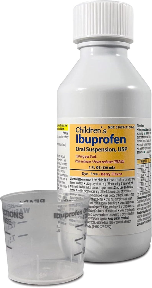 Taro Children'S Ibuprofen Oral Suspension 100 Mg Per 5 Ml, Pain Reliever And Fever Reducer (Nsaid), Berry Flavor