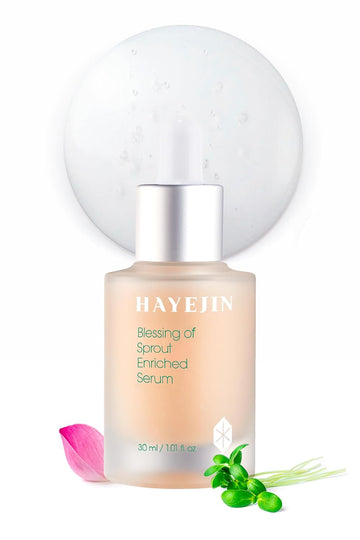 Hayejin Blessing Of Sprout Enriched Serum | Korean Skin Care Serum For Face W/Lotus & Sprouts | Hypoallergenic & Hydrating Face Serum For Glowing Skin | Skin Brightening Serum (Pack Of 1, 1.01 Fl Oz)