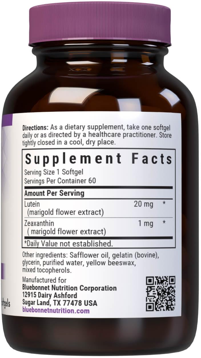 Bluebonnet Nutrition Lutein 20 Mg : Health & Household