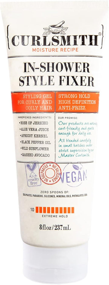 Curlsmith - In-Shower Style Fixer - Vegan Extreme Hold Styling Gel For Dry, Wavy, Curly Or Coily Hair (237Ml)