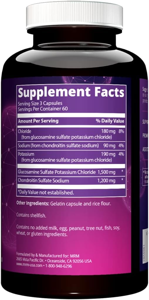 MRM - Glucosamine 1500mg/Chondroitin Sulfate 1200 mg 180 caps