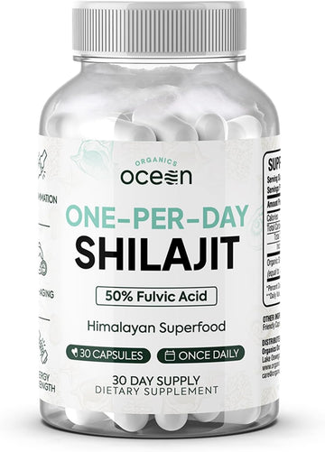 One-Per-Day Shilajit For Men And Women - Natural Shilajit Supplement For Age-Defying, Bone Strength, Hormone Support And More - 30 Shilajit Capsules