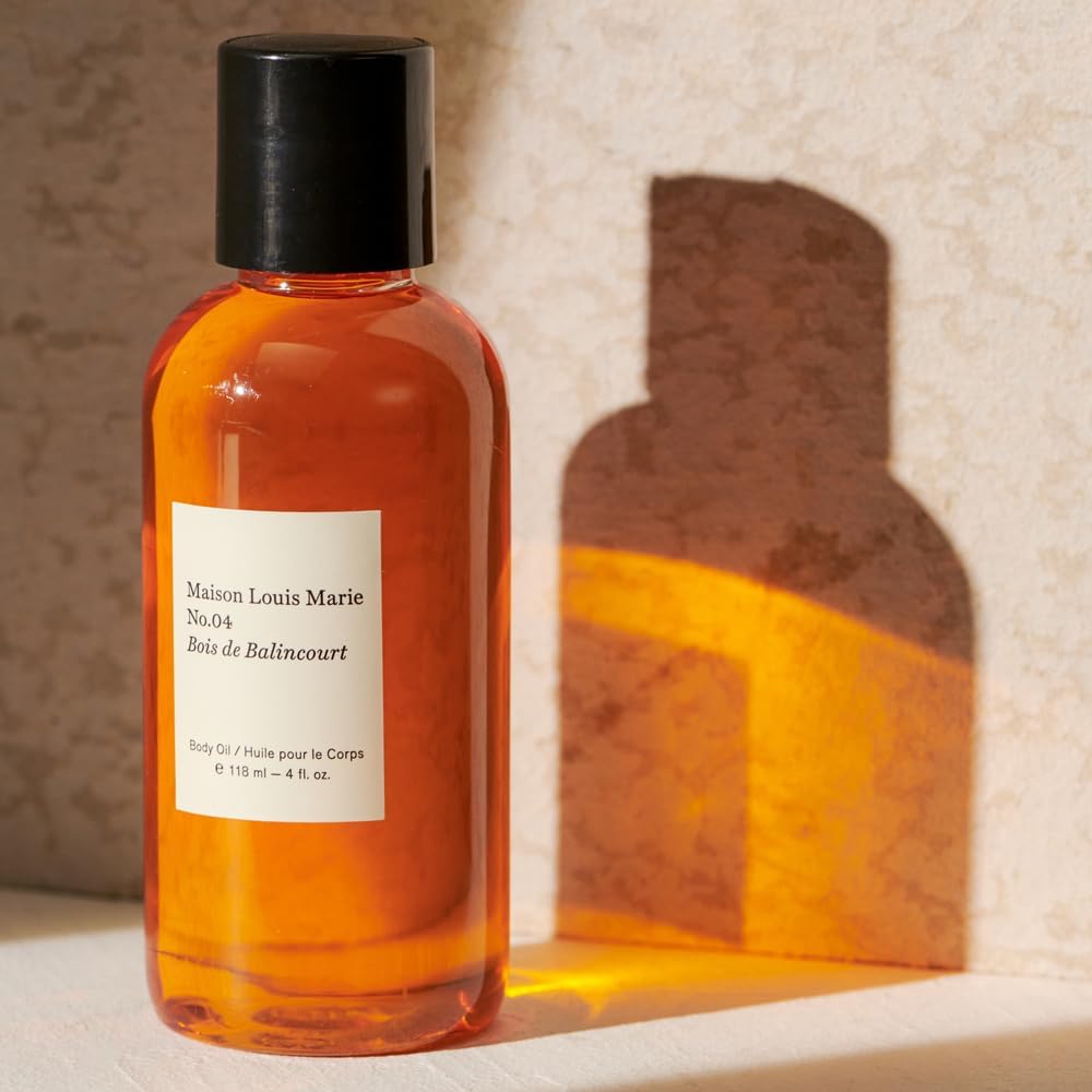 Maison Louis Marie - No.04 Bois De Balincourt Natural Body Oil | Luxury Clean Beauty + Non-Toxic Fragrance (4 Fl Oz | 118 Ml) : Beauty & Personal Care