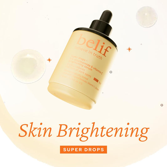 Belif Super Drops 5% Niacinamide & Vitamin C Serum | Evens Skin Tone, Reduces Dark Spots & Post-Blemish Marks, Soothes Redness With Aha & Glutathione