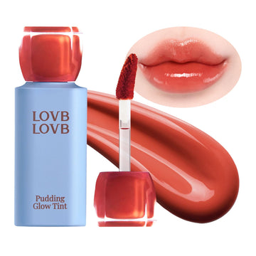 Pudding Glow Korean Lip Tint | Natural Lip Stain | Gloss To Stain | Long-Lasting & Non-Sticky | Lightweight Lip Tint 0.14 Oz. (03 Candy Berry)