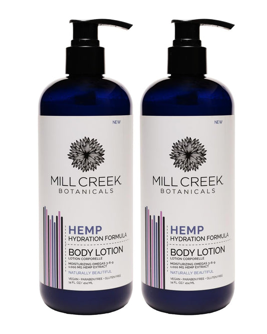 Mill Creek Botanicals Hemp Lotion 14 Oz (2 Bottles) : Beauty & Personal Care