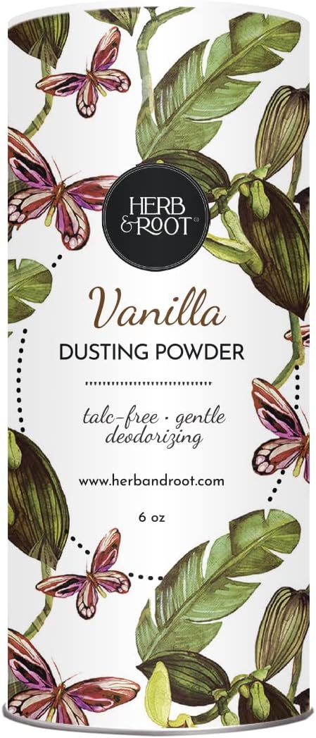 Vanilla Talc Free Dusting Powders Made With Arrowroot, Soothing Oats, Zinc, And Magnesium. Free Of Baking Soda. For Chafing, Deodorizing, Sweating