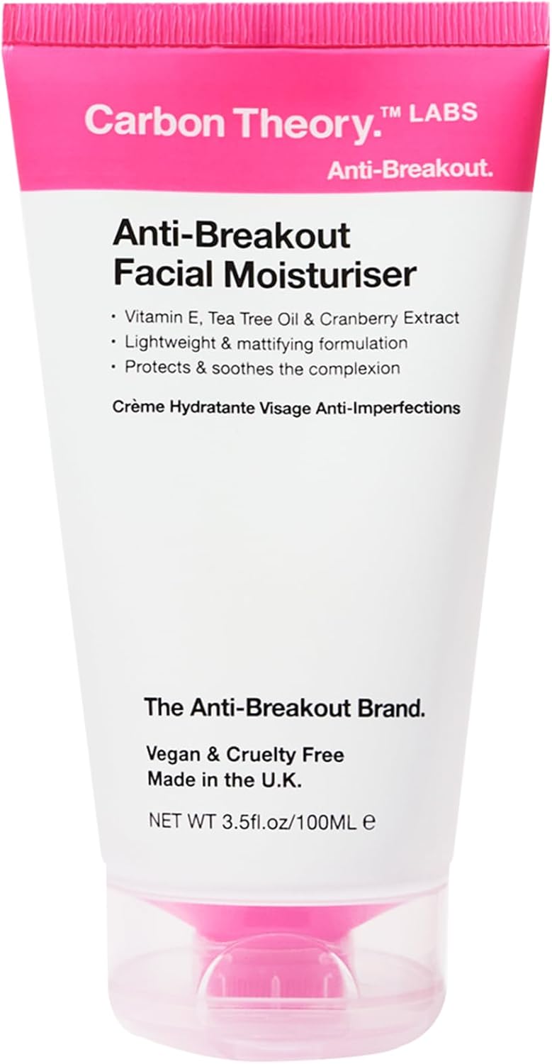 Carbon Theory Anti-Breakout Face Toner - Reduces Excess Oil & Minimises Pores - Blemish Control Cleanser For Oily Skin - Pink Grapefruit & Organic Tea Tree Oil For Skin - Vegan Facial Tonic - 250Ml