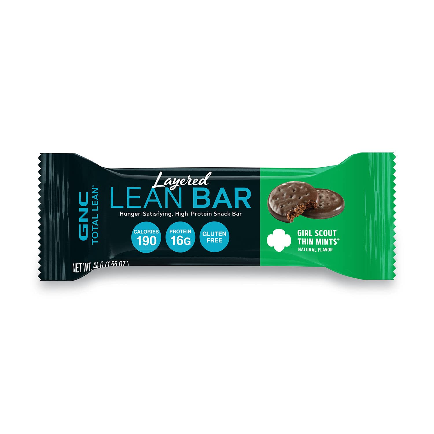 GNC Total Lean Layered Lean Bar | Hunger Satisfying, High Protein Snack Bar | Girl Scouts Thin Mints | 5 Bars Per Box : Health & Household