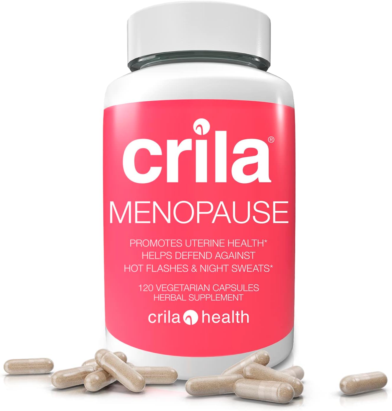 Hot Flash, Mood Swings, and Menopause Hormone Support by CRILA I 2 Month Supply | Night Sweats & Hot Flashes Menopause Relief Supplements | Estrogen Replacement for Women, Natural Supplement Pills