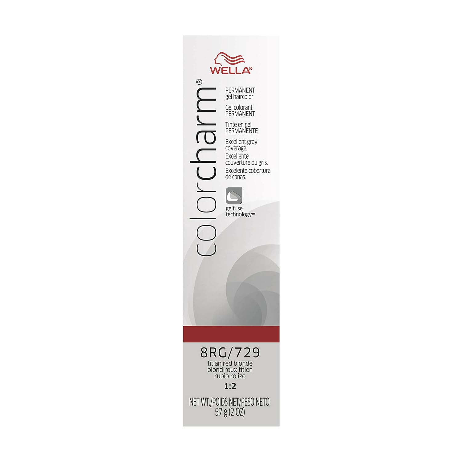 Colorcharm Permanent Gel, Hair Color For Gray Coverage, 8Rg Titan Red Blonde