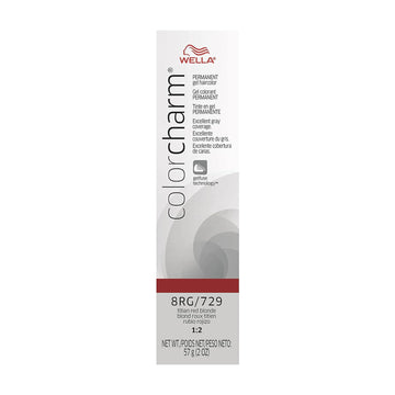 Colorcharm Permanent Gel, Hair Color For Gray Coverage, 8Rg Titan Red Blonde