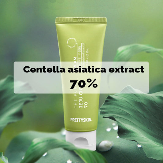 Jeju Cica 70 Facial Cream – 70% Centella Asiatica | Lightweight & Non-Sticky Moisturizer | Ginseng + Propolis Support | Hypoallergenic For Sensitive Skin – 1.69 Fl.Oz