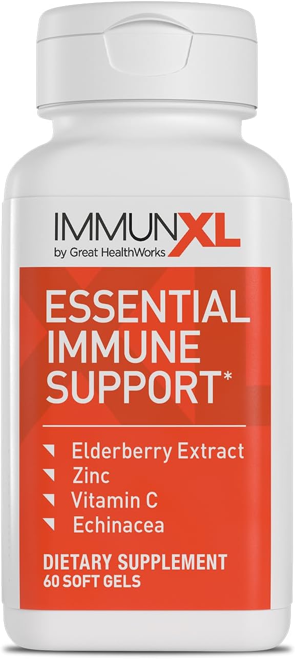 ImmunXL Provides All Year-Long Immune Support with Vitamin C and zinc, and Contains Powerful antioxidants Elderberry and echinacea, for Life?s Stressful Immune Challenges. (60 Soft Gels, 30 Servings)