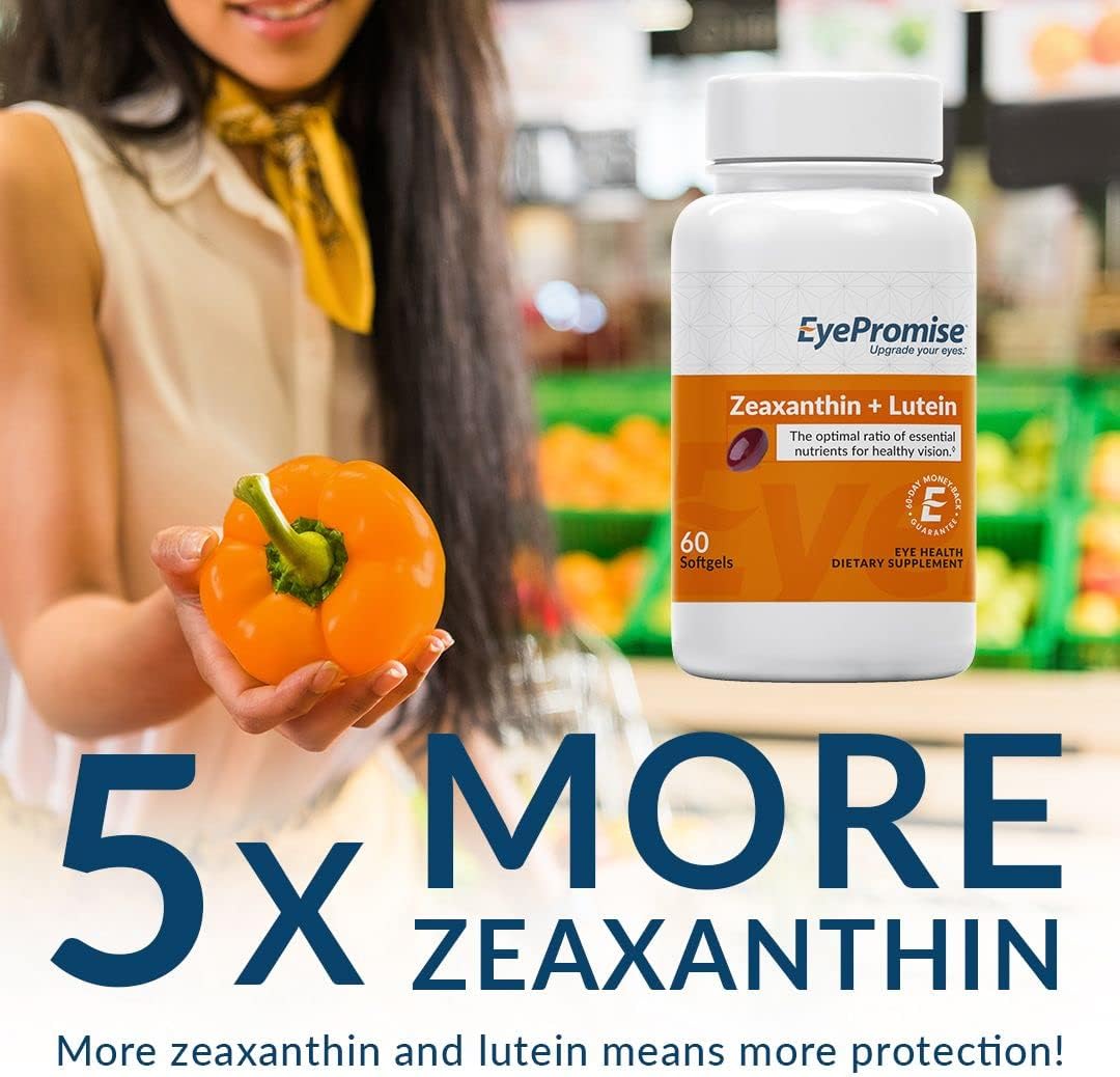 Eyepromise Zeaxanthin + Lutein Eye Vitamin - 180 Softgels Capsules Made With Natural Ingredients For Diets Including Gluten Free And Vegetarian (3-Month Supply (180 Softgels)) : Health & Household