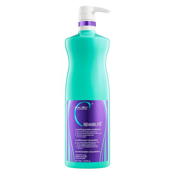 Malibu C Rehabilit8 Smoothing Protein Conditioner - Replenishes Hair Protein & Amino Acids To Prevent Breakage - Hydrating Conditioner For Damaged Hair