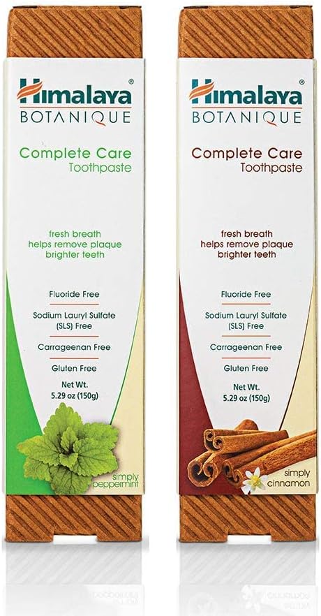 Himalaya Complete Care Toothpaste - Simply Peppermint Plus Simply Cinnamon 5.29 Oz/150 Gm -Bundle