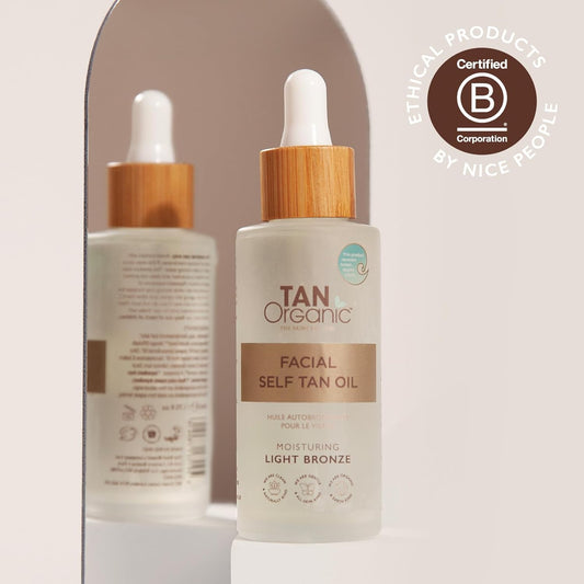TanOrganic Certified Moisturising Self Tanning Oil Fake Tan for Face Organic Natural Vegan 50ml : Amazon.co.uk: Beauty
