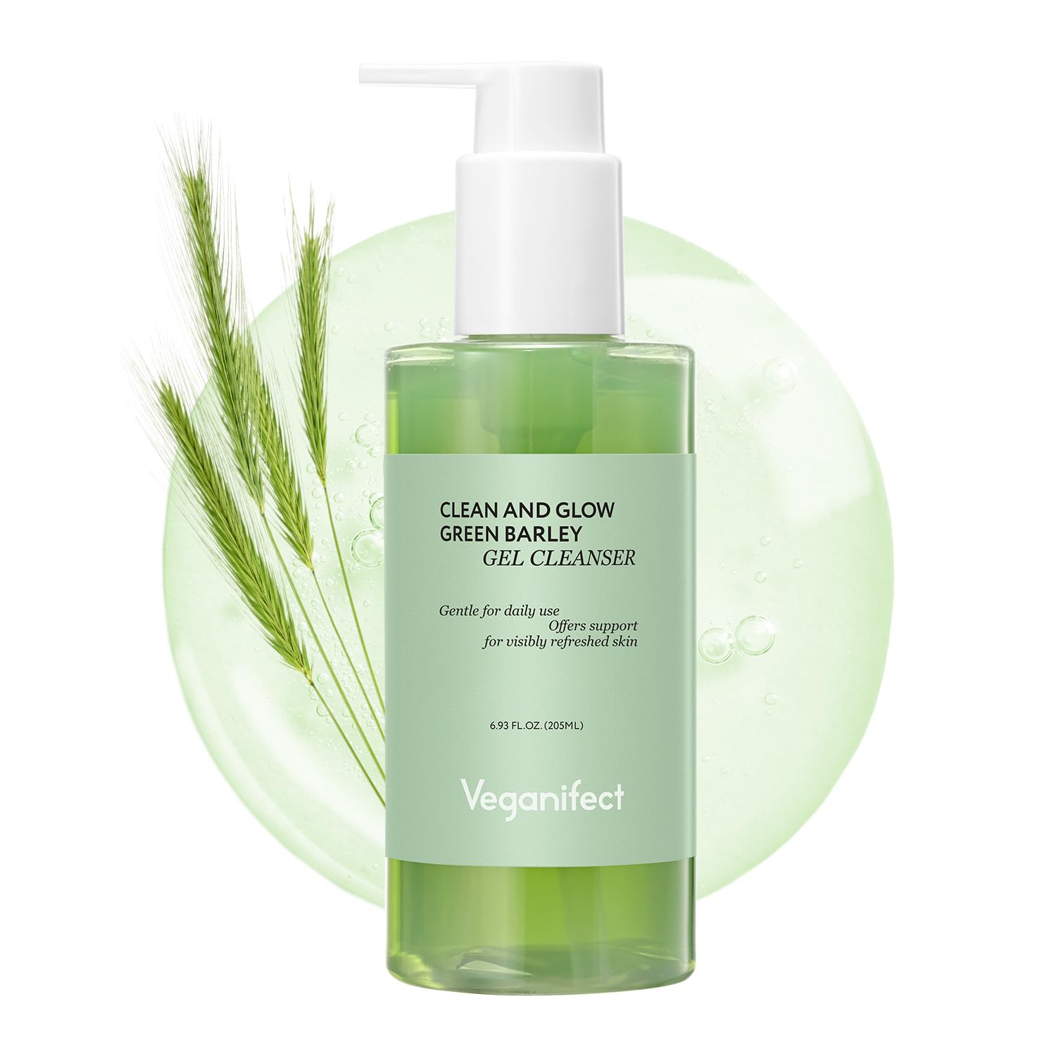 Gel Cleanser, Gentle Exfoliation And Face Cleanser For Sensitive Skin, Korean Skin Care, Vegan, 6.93 Fl Oz