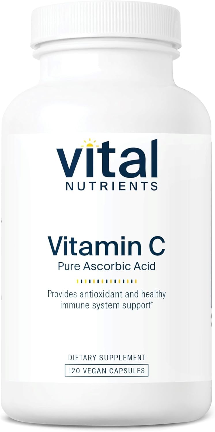 Vital Nutrients Vitamin C 1000Mg (100% Pure Ascorbic Acid) | Vegan Antioxidant Supplement For Immune Support And Iron Absorption* | Gluten, Dairy And Soy Free | Non-Gmo | 120 Capsules