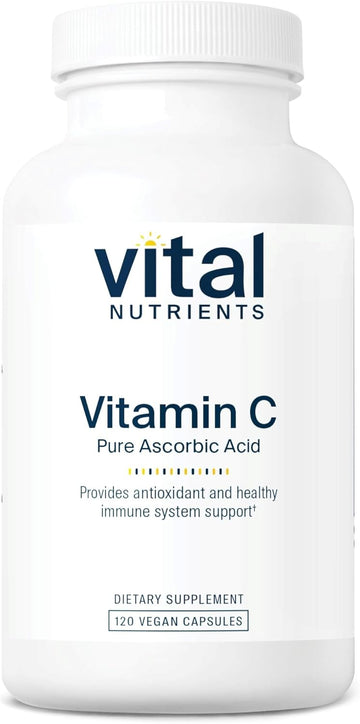 Vital Nutrients Vitamin C 1000Mg (100% Pure Ascorbic Acid) | Vegan Antioxidant Supplement For Immune Support And Iron Absorption* | Gluten, Dairy And Soy Free | Non-Gmo | 120 Capsules