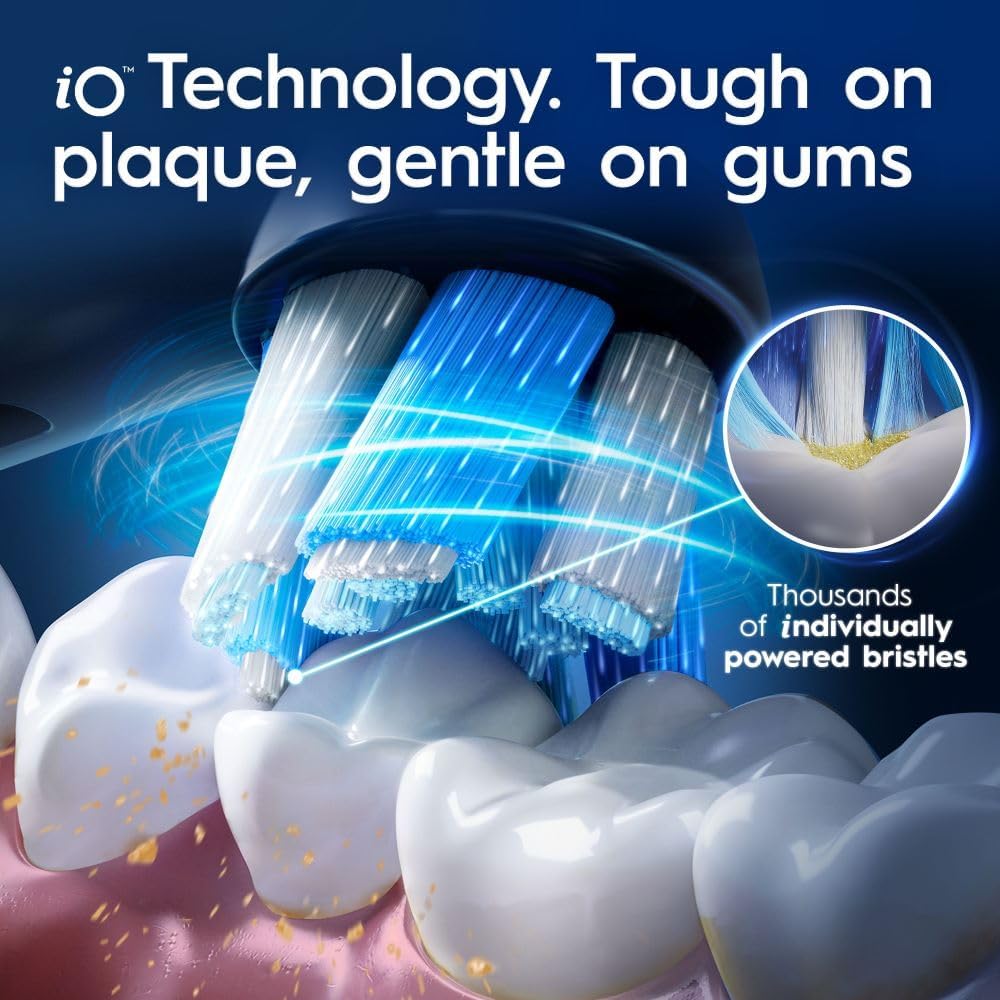 Oral-B iO3 Electric Toothbrush For Adults, Oral B Electric Toothbrushes, Mothers Day Gifts, 1 Toothbrush Head, 3 Modes With Teeth Whitening, Electric Toothbrush, 2 Pin UK Plug, Blue : Amazon.co.uk: Health & Personal Care