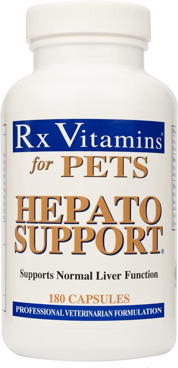 Rx Vitamins Hepato Support for Dogs & Cats - Milk Thistle Supplement for Pets - 100mg Milk Thistle for Healthy Liver Function - Silymarin Capsules for Pets - 180 ct