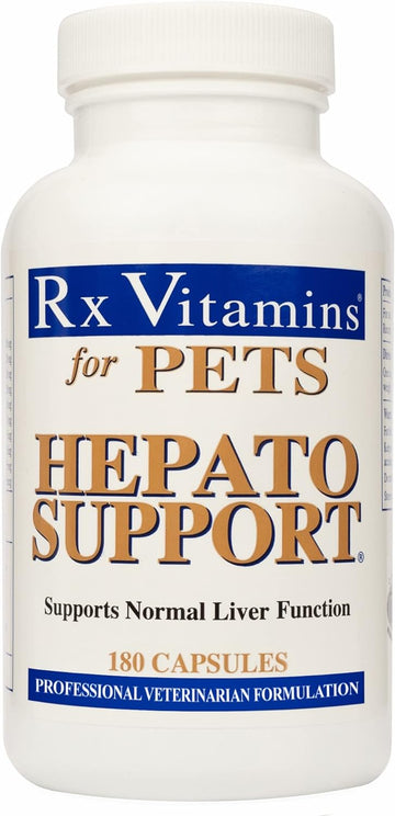 Rx Vitamins Hepato Support for Dogs & Cats - Milk Thistle Supplement for Pets - 100mg Milk Thistle for Healthy Liver Function - Silymarin Capsules for Pets - 180 ct