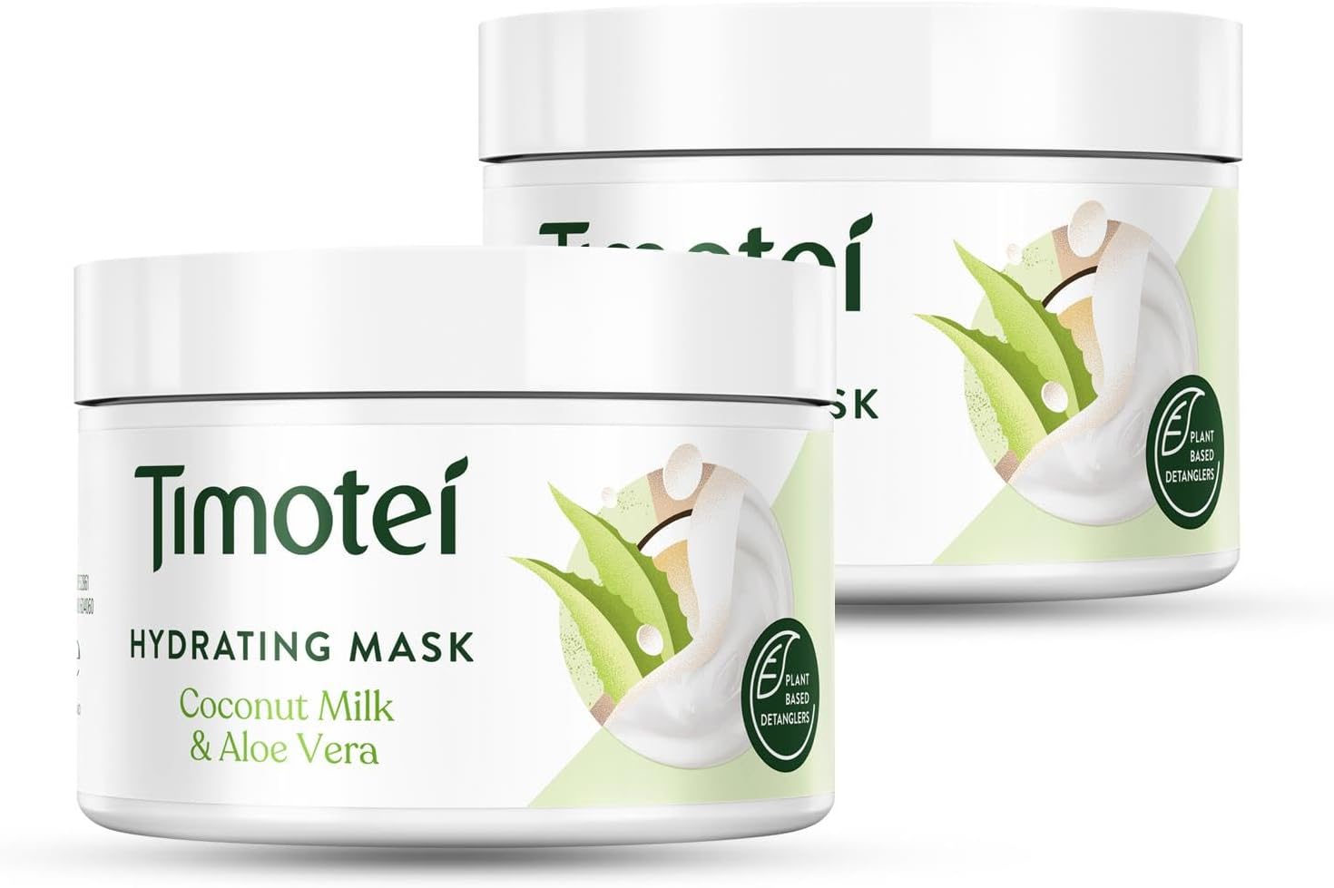 Timotei Shampoo, Conditioner Or Mask Silicon-Free Made From Natural Herbal Ingredients And Plant Based Detanglers Suitable For All Types Of Hair 300Ml, 2 Pack (Hydrating Mask)